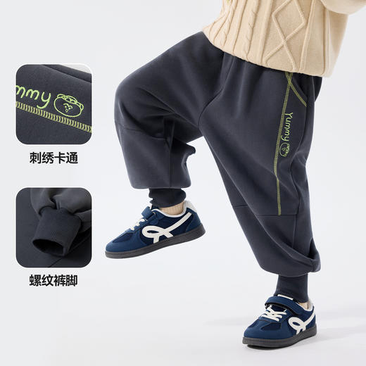 嘟嘟家男童裤子秋冬儿童长裤冬季宝宝童装加绒运动裤 商品图2