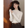鹿向南「光织白墙」米白色修身内搭长袖针织衫秋冬新款简约上衣女 商品缩略图0