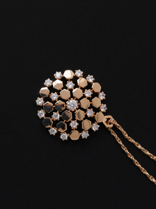 爱·巢系列镂空蜂巢吊坠钻石项链女款-（XK） 商品图6