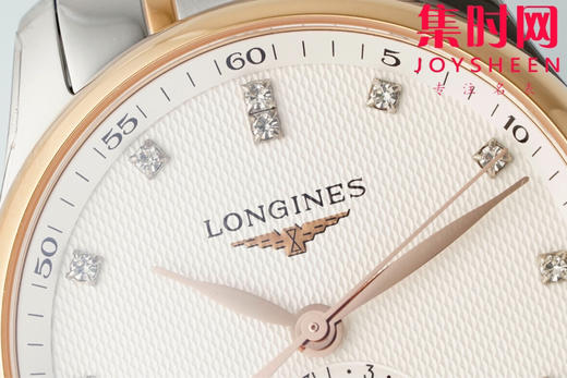 AF浪琴名匠月相系列 四针月相 名匠月相34mm 名匠月相女款 间玫金钻面 自动机械 女士腕表 优雅新选择！ 商品图3