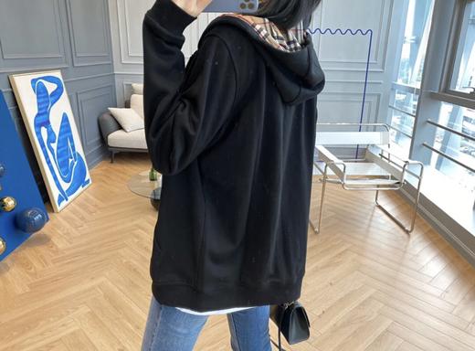 巴宝莉 2024FW秋冬新款 微标装饰棉质连帽男女同款卫衣（ZY*BG） 商品图3