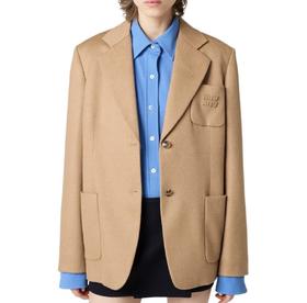 MiuMiu 25FW秋冬新款 贴布绣翻领西装外套(DQJ*MM)