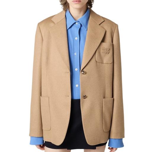 MiuMiu 25FW秋冬新款 贴布绣翻领西装外套(DQJ*MM) 商品图0