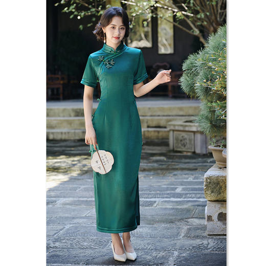 GX老上海复古中国风大码旗袍2025秋季新款港风中式旗袍裙 商品图2