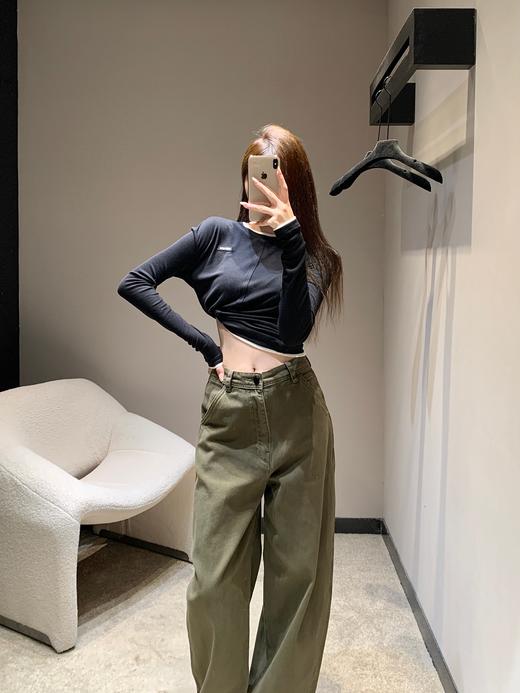 Lemaire 25Fw早秋新款 橄榄绿阔腿牛仔长裤（DQJ*MM） 商品图4