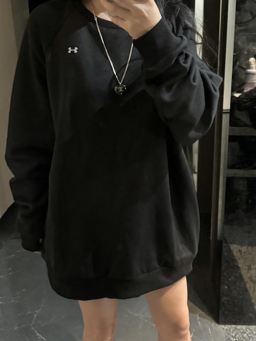 安de玛男款黑色加绒圆领卫衣（蕾姐实拍4X L！ 波哥穿3XL非常宽松） 商品图1