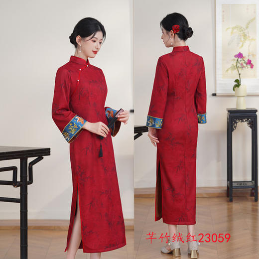 SKY 23059苏杭改良新中式时尚拼接旗袍 商品图1