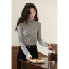 鹿向南「秋夕芝麻」灰色半高领波点长袖t恤女早秋修身打底衫上衣 商品缩略图2