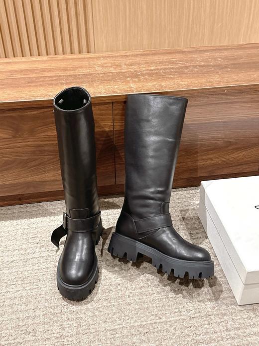 普拉达 经典三角标一脚蹬王炸长靴  皮面 (DBG) 商品图3