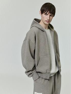 Fear of God Essentials SS25 Classic Hoodie 徽标字母后背印花连帽帽衫长袖卫衣男女同款拉丝银硅胶拉链外套开衫（BG）