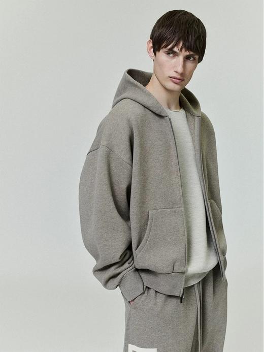 Fear of God Essentials SS25 Classic Hoodie 徽标字母后背印花连帽帽衫长袖卫衣男女同款拉丝银硅胶拉链外套开衫（BG） 商品图0