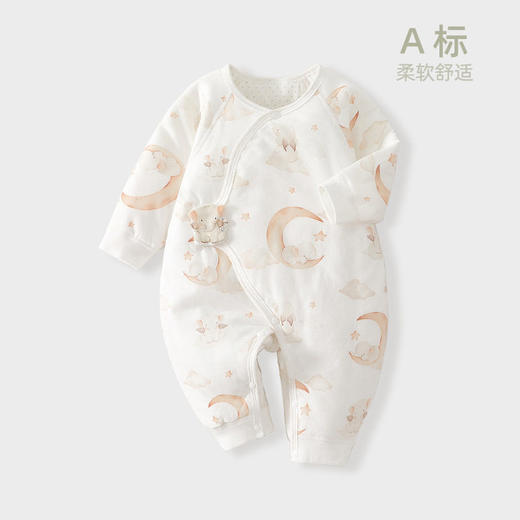 婴儿连体衣秋冬季薄棉婴儿衣服秋款宝宝包屁衣新生儿纯棉a类服装 商品图0