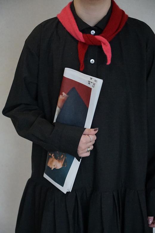 NITTO 衬衫领羊毛连衣裙 商品图4