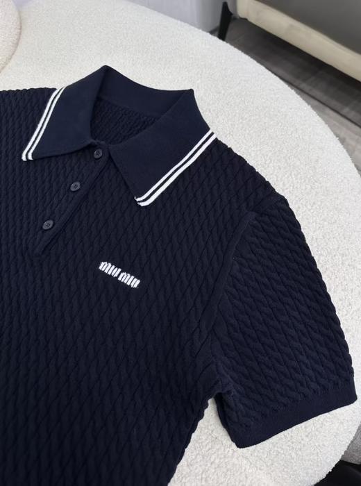 MiuMiu 缪缪 polo领麻花纹理针织（WG） 商品图3