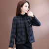 QYM 25ZB923-Y双面毛呢短款外套复古格子呢子大衣 商品缩略图1