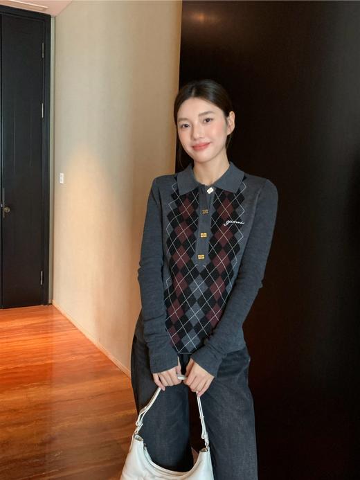 GANN*I菱格polo针织衫 商品图5