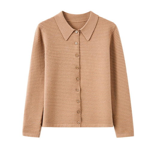 衬衫领毛衣外套短款，设计感别致长袖针织开衫CCJ982 商品图4