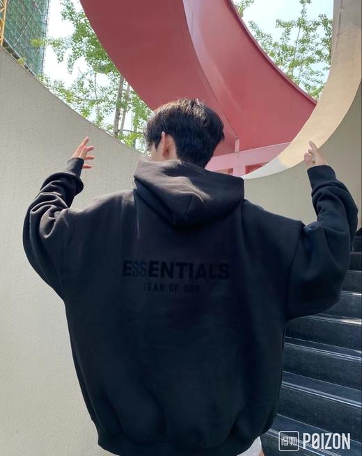 FEAR OF GOD ESSENTIALS FOG胸口后背植绒男女情侣明星同款秋冬纯棉帽衫卫衣（BG） 商品图3