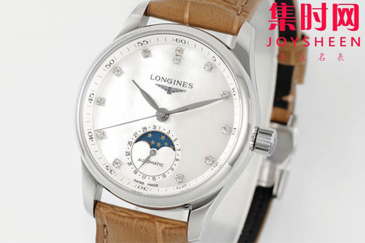 AF浪琴名匠月相系列 四针月相 名匠月相34mm 名匠月相女款 贝母钻面 自动机械 女士腕表 优雅新选择！ 商品图2