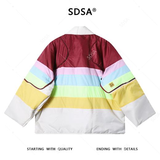 SDSA男士秋冬新款痞帅男装韩版拼接撞色夹克外套时尚百搭宽松上衣 商品图4