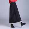 QYM ZS5501毛呢百褶裙高腰显瘦垂感压褶单层半身裙 商品缩略图1