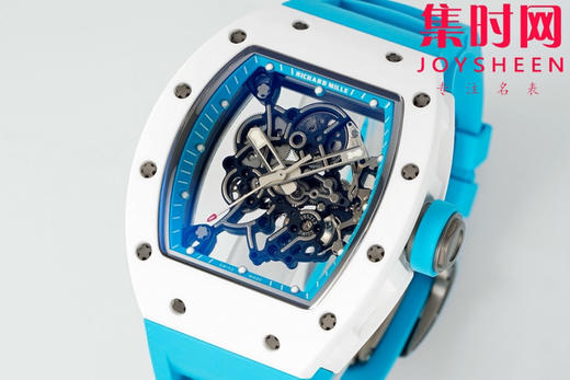 理查德米勒 APS新款RM055 RM55 陶瓷壳 蒂芙尼蓝 男士腕表 丹东RMUL2一体机 里查德以其轻便时尚为主题，我们所有的金属件都采用钛金属制作同步原版 商品图2