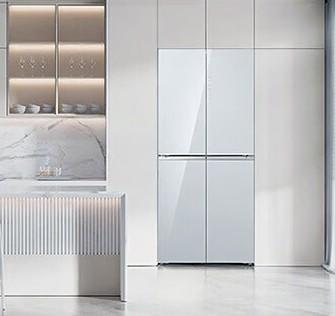 西门子（SIEMENS）大容量十字对开四门超薄可嵌入冰箱 铂金抗菌净味分区精储变温保鲜白色玻璃面板 以旧换新补贴 【新品无界零嵌558升】KC88BEA63C 商品图0