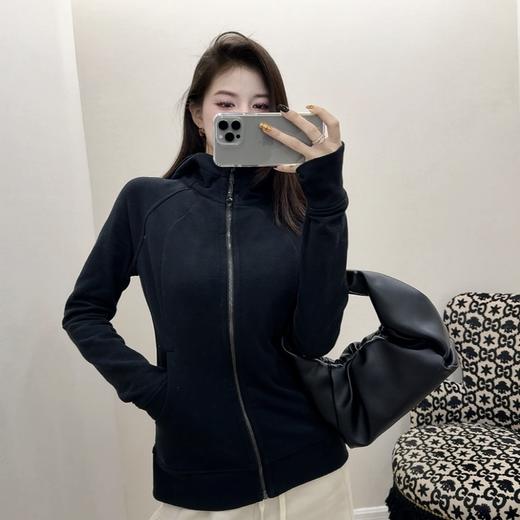 露露 Scuba 系列 金色全拉链Gold*Light 修身长袖长款Cotton Fleece金标连帽卫衣夹克（EJ） 商品图3