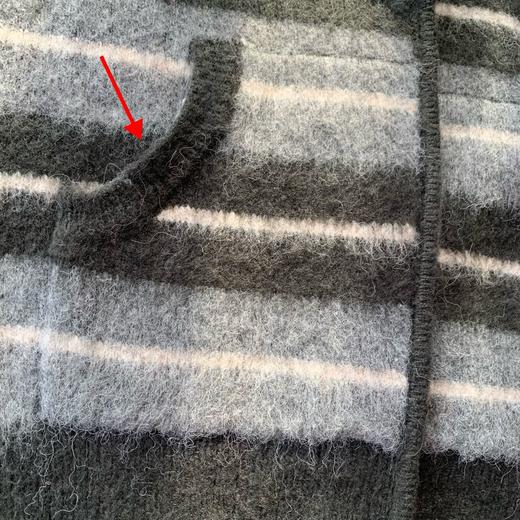 马海毛毛绒针织经典条纹外套（蕾姐灰黑色L，棕色XL ） 商品图11