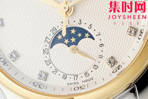 AF浪琴名匠月相系列 四针月相 名匠月相34mm 名匠月相女款 间金钻面 自动机械 女士腕表 优雅新选择！ 商品图4