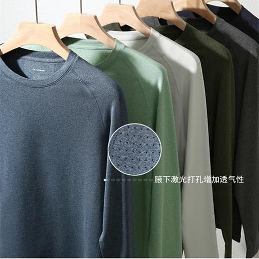 意奢！户外远红外保暖打底衫吸湿排汗高弹磨绒男秋冬长袖T恤A391 商品图2