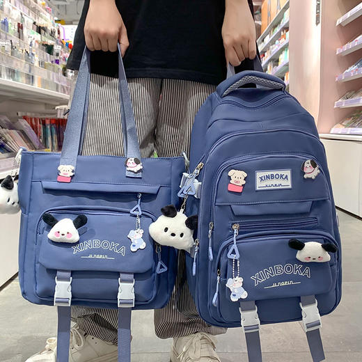 书包儿童小学生女生初中生高中大容量两件套背包定制新款新品双肩包包 商品图3