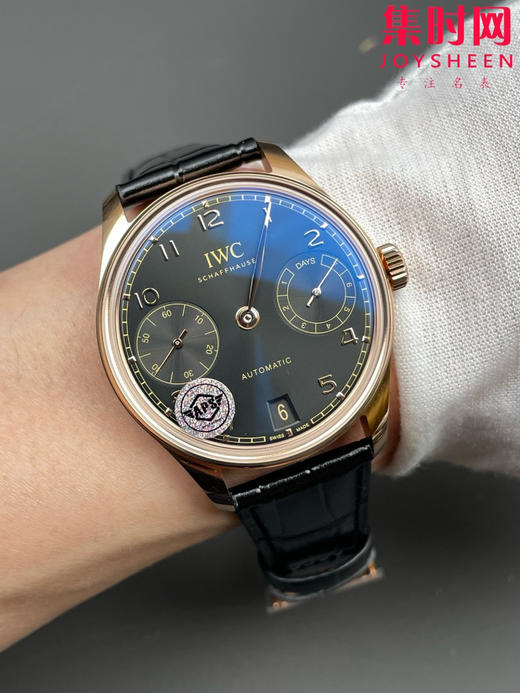 【新款葡七】新品万国APS葡萄牙七日链系列 葡七玫金黑盘 男士腕表 商品图8