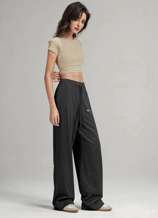 alo yoga 纯色阔腿高腰休闲裤（SS） 商品图0