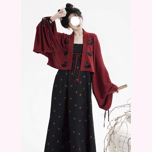 裁缝学苑AS583新中式国风连衣裙开衫小衫套装纸样通勤汉服两件套样板 商品图3