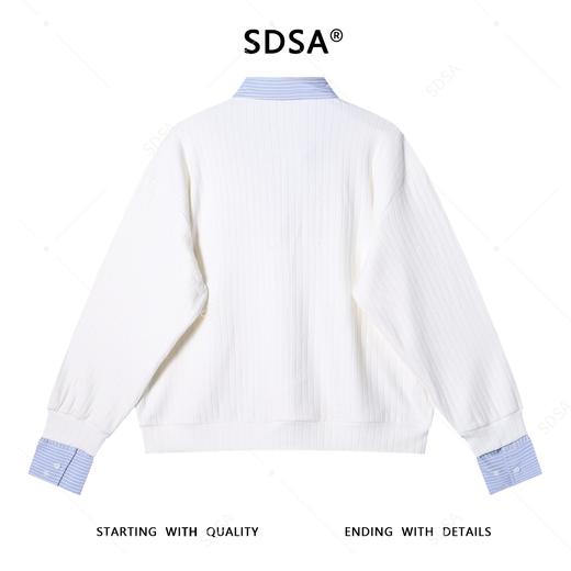 2523SDSA男士秋冬新款痞帅男装简约拼接假两件纽扣开衫衬衫外套百搭 商品图4