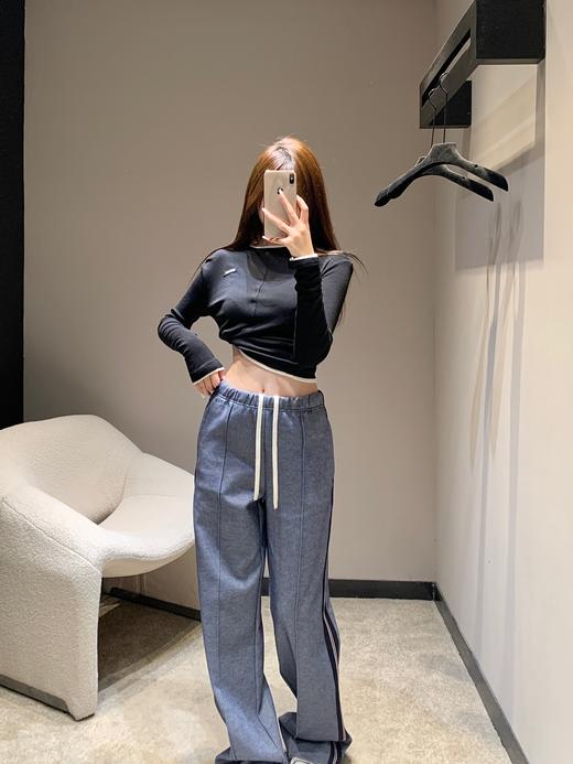 缪缪 25FW秋冬新款 织带边休闲长裤（DQJ*MM） 商品图6