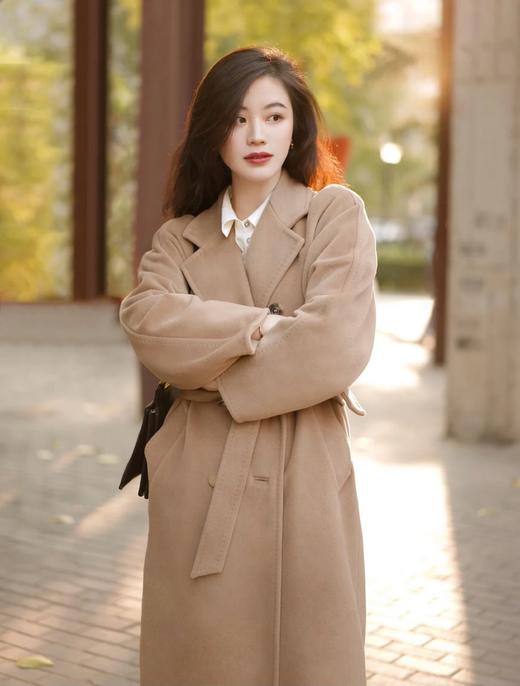 Maxmara 101801 山羊绒羊毛双排扣系带大衣（HN） 商品图1