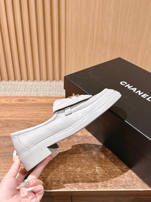 香奈儿 中古菱格 经典复古羊皮乐福鞋(DBG) 商品图3