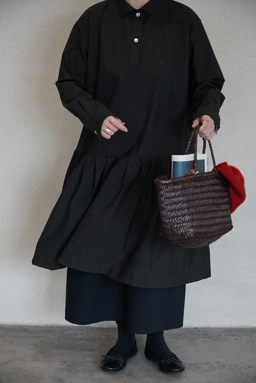 NITTO 衬衫领羊毛连衣裙 商品图1