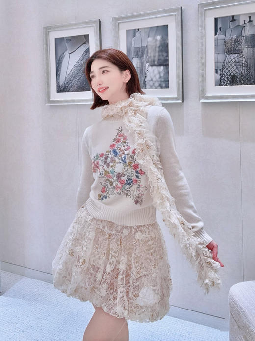 DIOR 迪奥  25新款五角星花卉刺绣针织长袖（TM） 商品图5