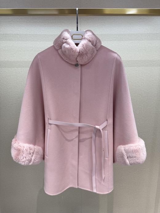 LP龙猫小羊皮腰带羊绒斗篷外套（HY） 商品图12