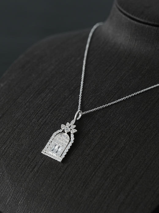 幸福之门满钻城堡浪漫告白时尚通勤锁骨链-（XK） 商品图1