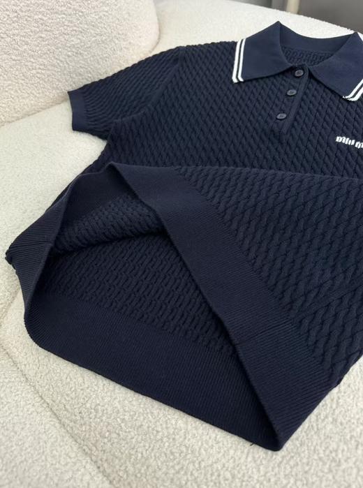 MiuMiu 缪缪 polo领麻花纹理针织（WG） 商品图4