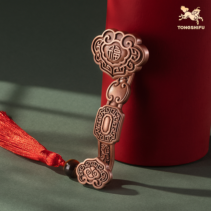 铜师傅 铜摆件《如意手把件》中式解压把玩家居装饰品