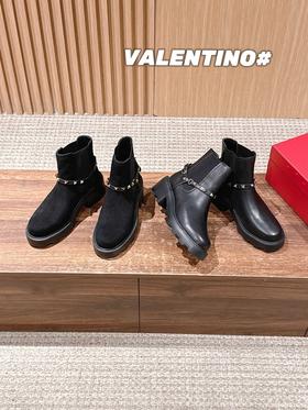 华伦天奴 铆钉短靴（DBG）