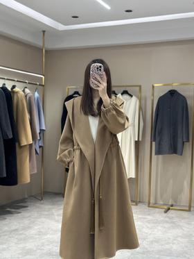 【只可换码，不退货】MaxMara 连帽抽绳羊绒大衣（HN）