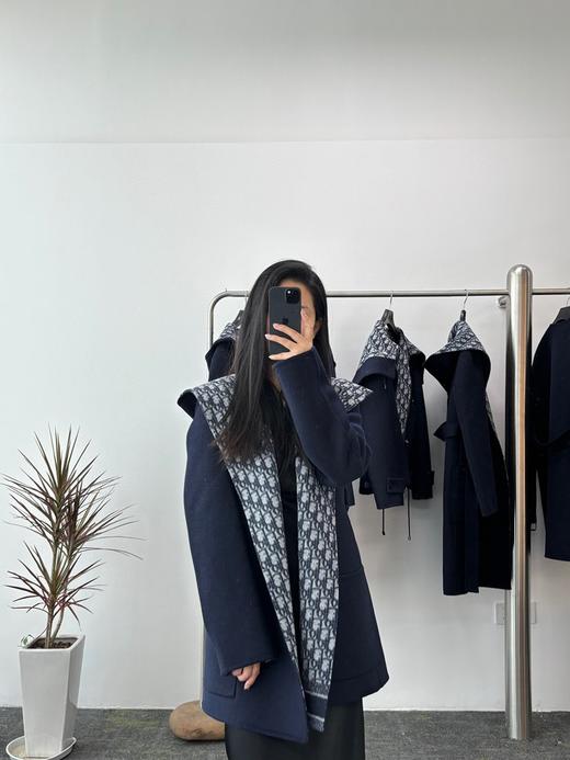 迪奥 经典双面浴袍连帽大衣 中长款（SZX） 商品图0