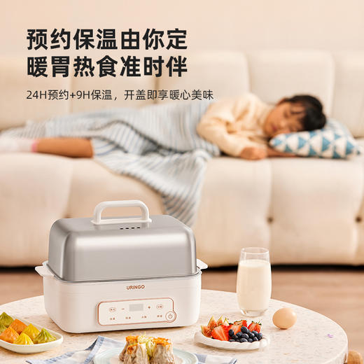 七彩叮当多功能电蒸锅蒸煮炖一体不锈钢火锅电蒸笼 商品图4