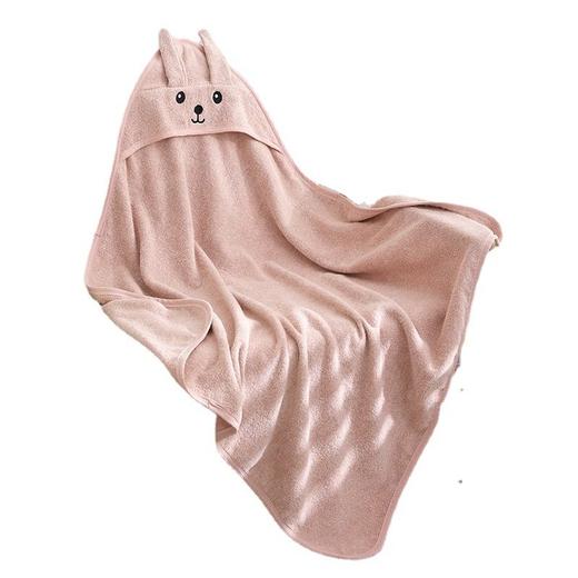 婴儿浴巾纯棉32股不掉毛带帽斗篷外贸新生儿童吸水连帽宝宝抱被 商品图4